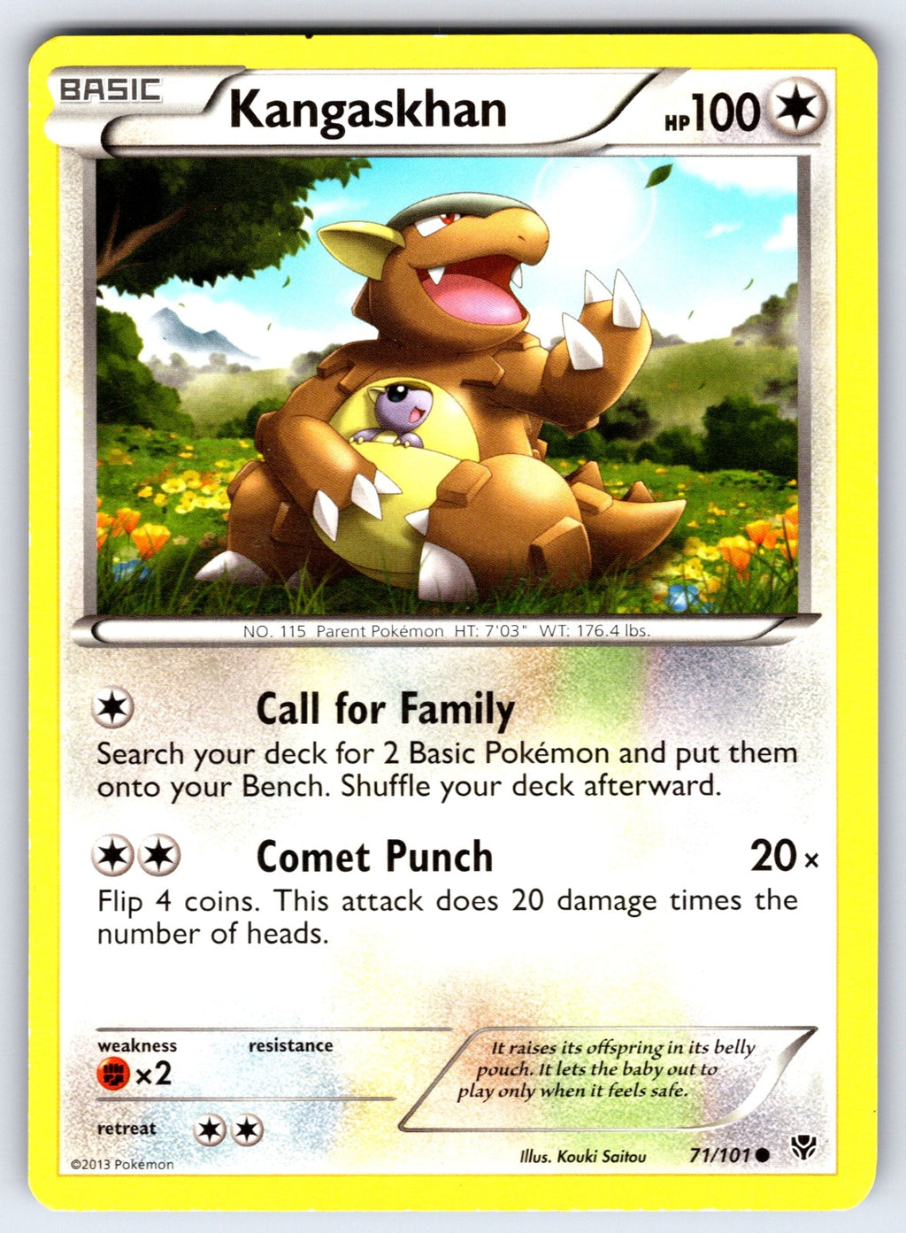 Kangaskhan Common Plasma Blast 71/101 LP 2013