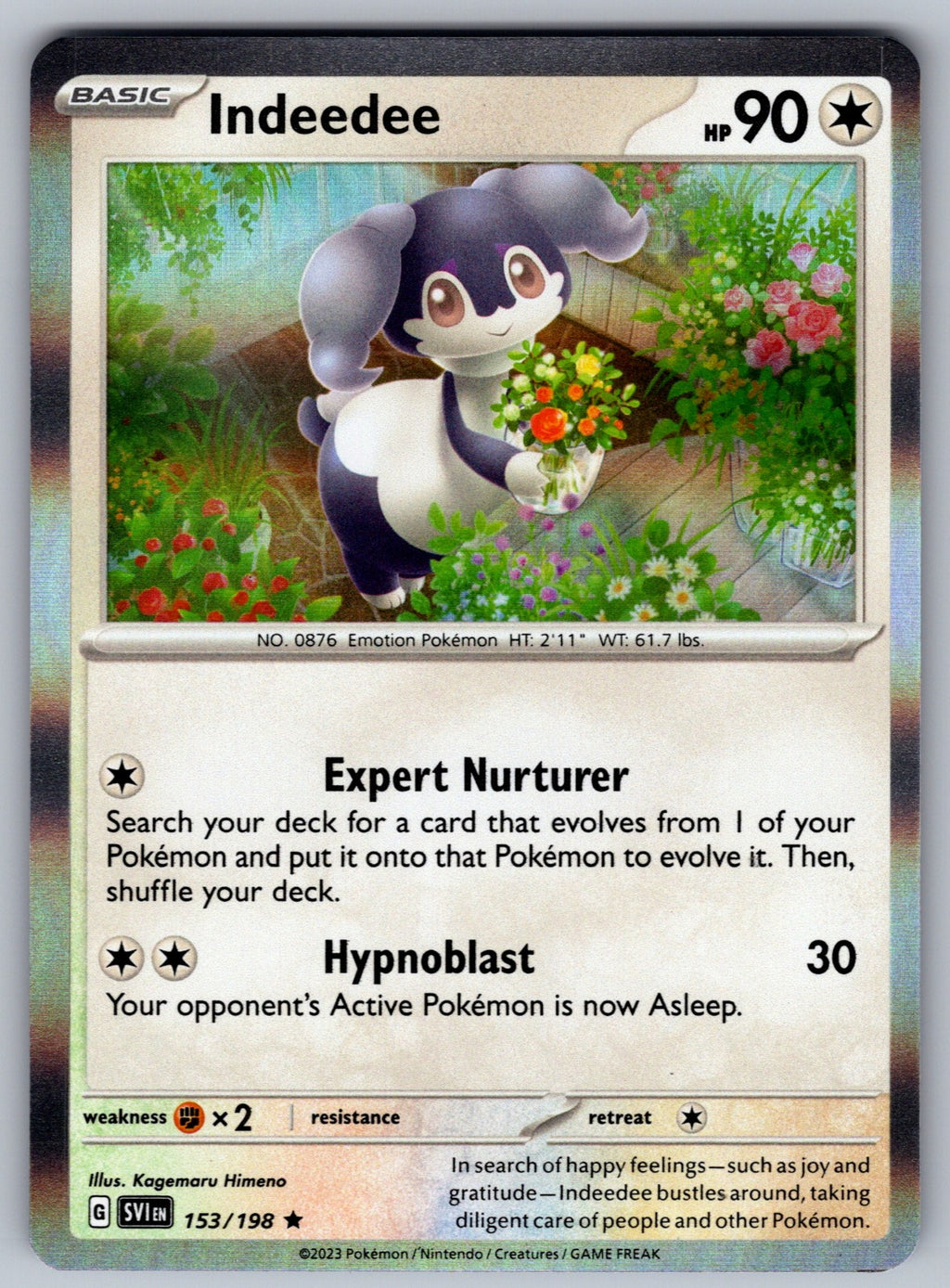 Indeedee Holo Rare SV01: Scarlet & Violet Base Set 153/198 NM 2023