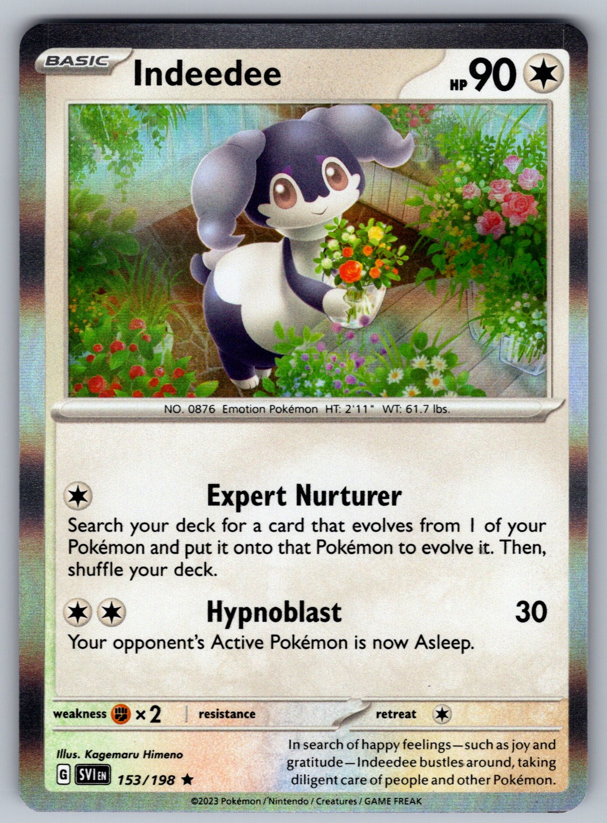 Indeedee Holo Rare SV01: Scarlet & Violet Base Set 153/198 NM 2023