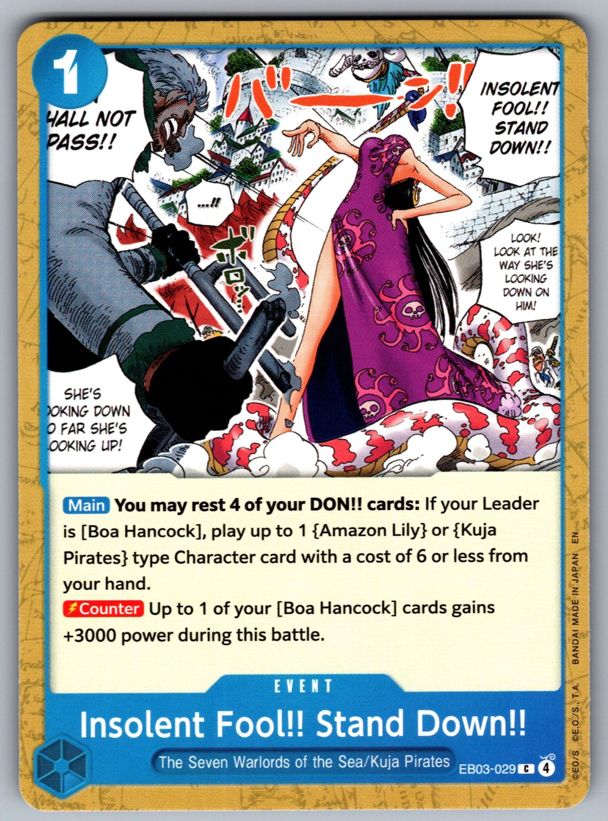 Insolent Fool!! Stand Down!! C Extra Booster: One Piece Heroines Edition EB03-029 NM 2026