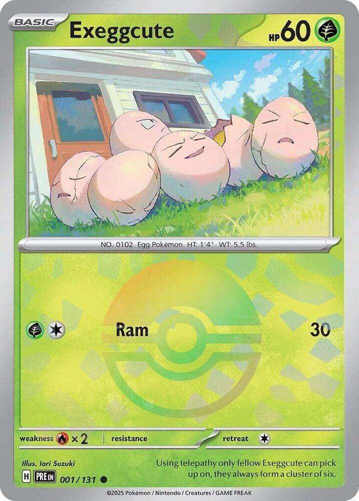 Exeggcute (Poke Ball Pattern) Holo Common SV: Prismatic Evolutions 001/131 NM 20