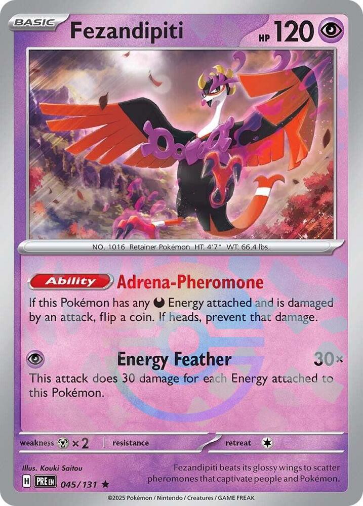 Fezandipiti (Poke Ball Pattern) Holo Rare SV: Prismatic Evolutions 045/131 NM 20