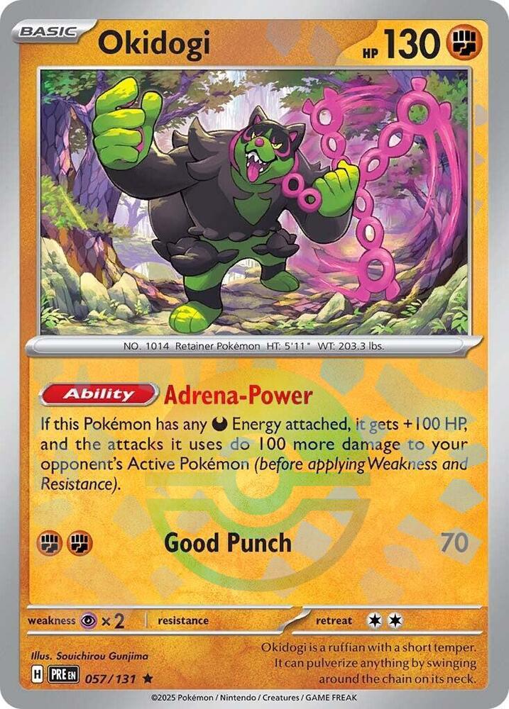 Okidogi (Poke Ball Pattern) Holo Rare SV: Prismatic Evolutions 057/131 NM 2025