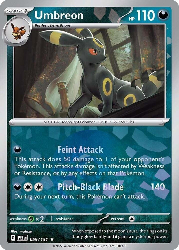 Umbreon Holo Rare SV: Prismatic Evolutions 059/131 NM 2025