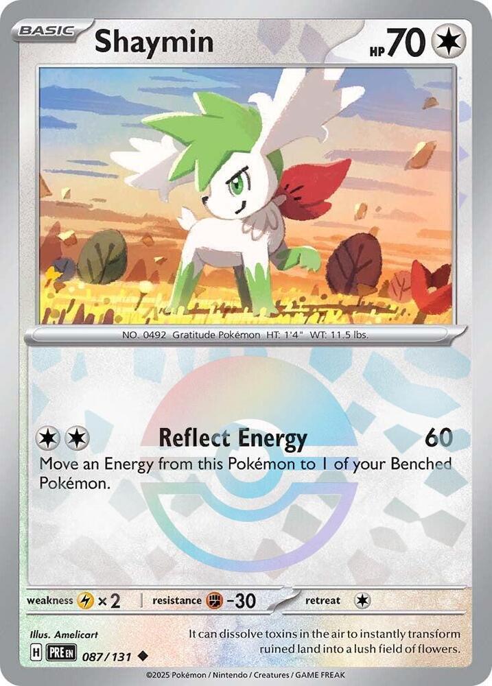 Shaymin (Poke Ball Pattern) Holo Uncommon SV: Prismatic Evolutions 087/131 NM 20