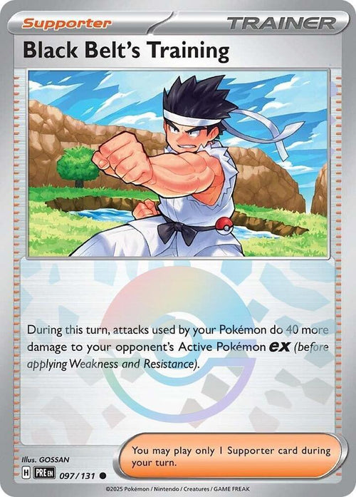 Black Belt's Training - (Poke Ball Pattern) Holo Common SV: Prismatic Evolutions