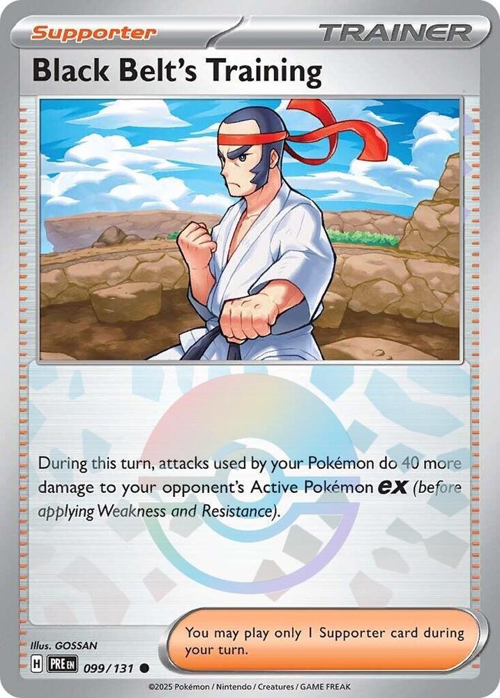 Black Belt's Training - (Poke Ball Pattern) Holo Common SV: Prismatic Evolutions