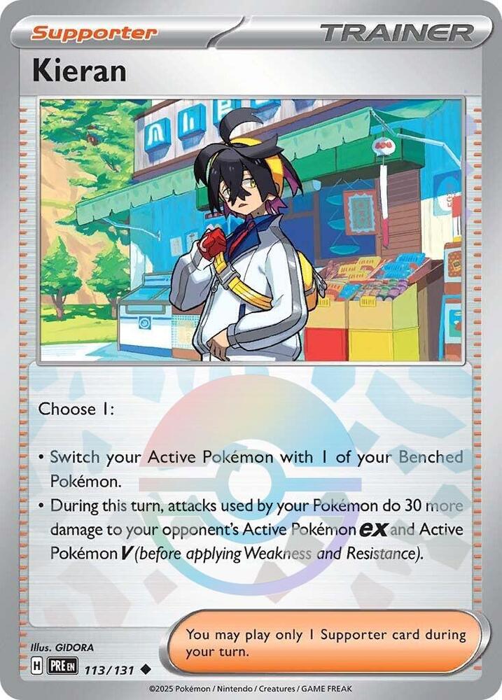 Kieran - (Poke Ball Pattern) Holo Uncommon SV: Prismatic Evolutions 113/131 NM 2
