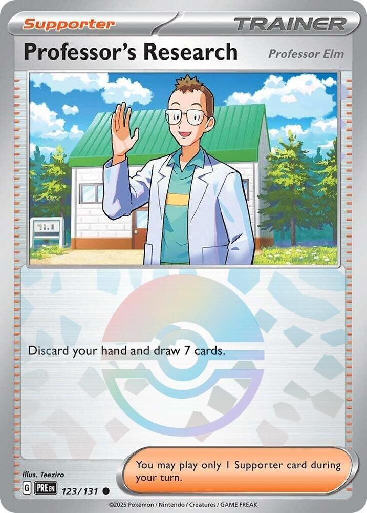 Professor's Research [Professor Elm] (Poke Ball Pattern) Holo Common SV: Prismat