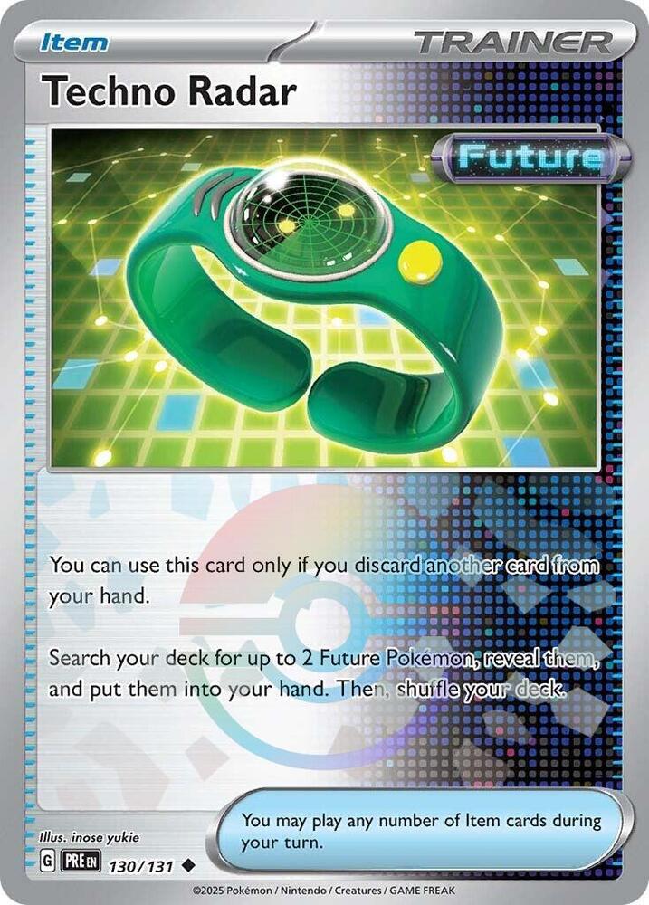 Techno Radar (Poke Ball Pattern) Holo Uncommon SV: Prismatic Evolutions 130/131 