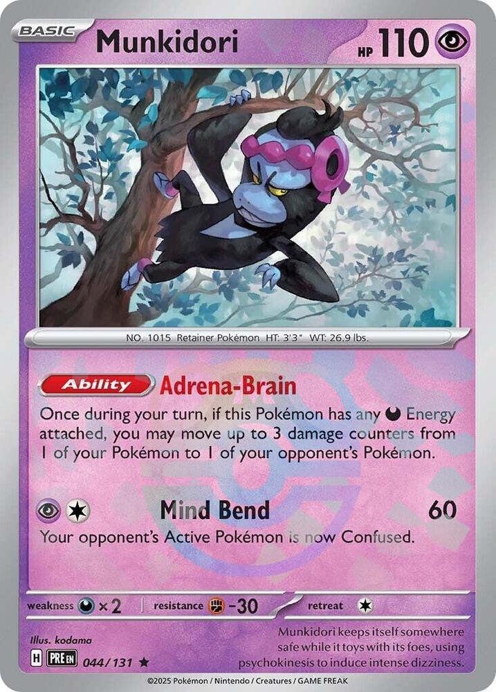 Munkidori (Master Ball Pattern) Holo Rare SV: Prismatic Evolutions 044/131 NM 20