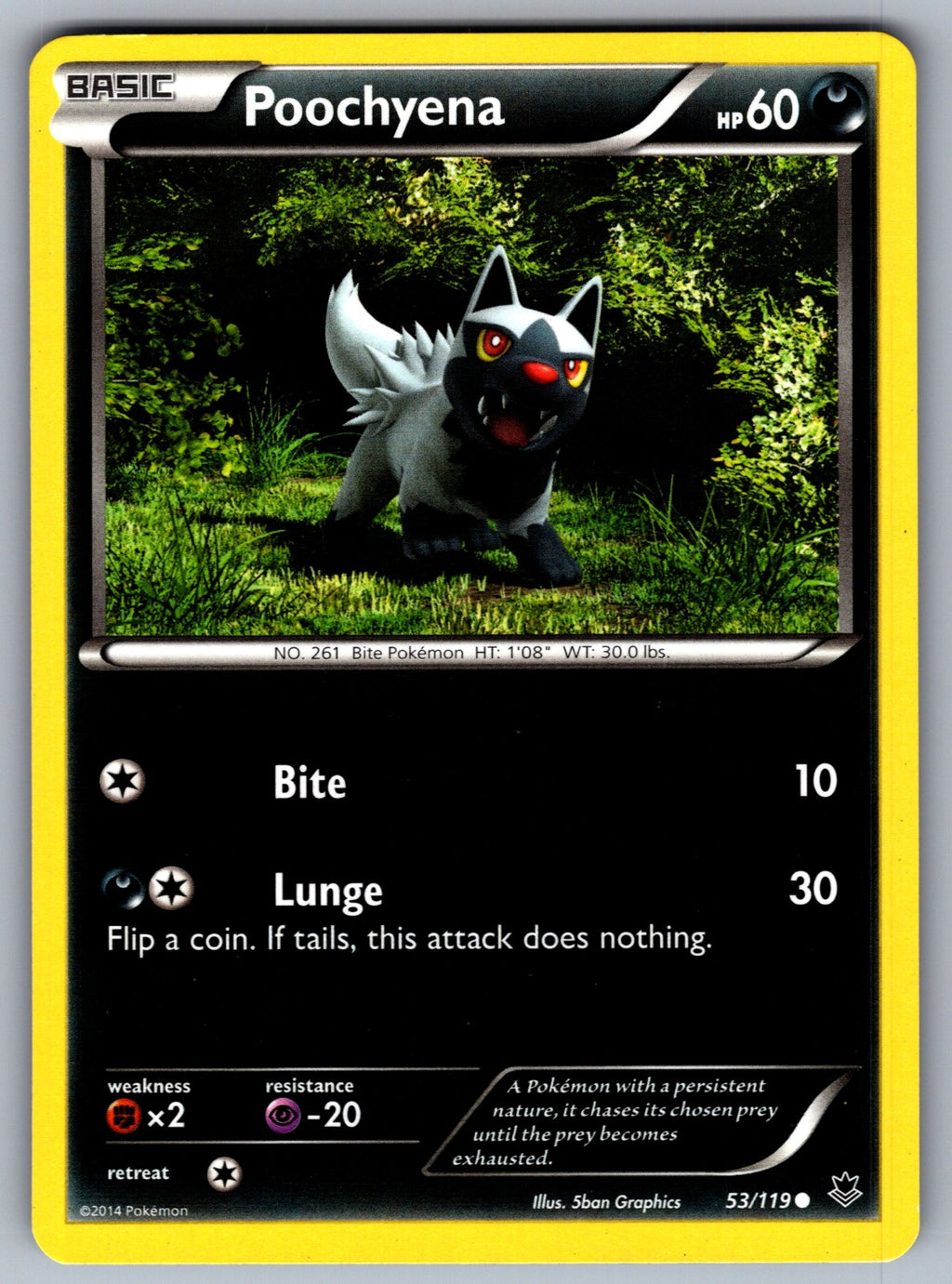 Poochyena Common XY - Phantom Forces 53/119 LP 2014