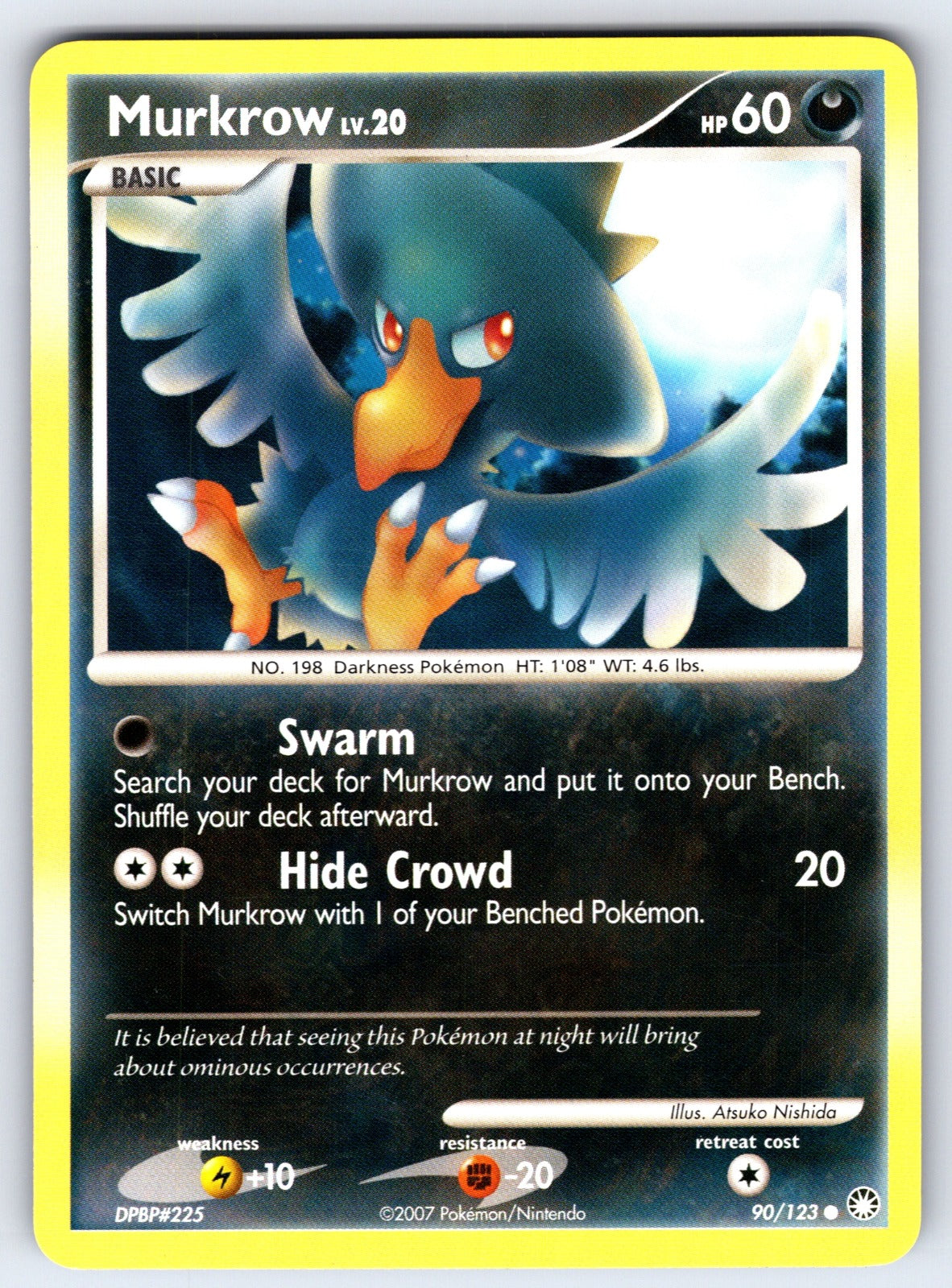 Murkrow Common Mysterious Treasures 90/123 LP 2007