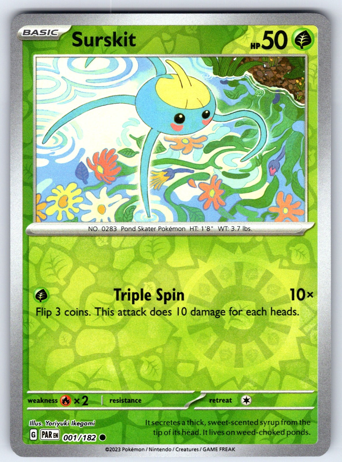 Surskit Reverse Holo Common SV04: Paradox Rift 001/182 NM 2023
