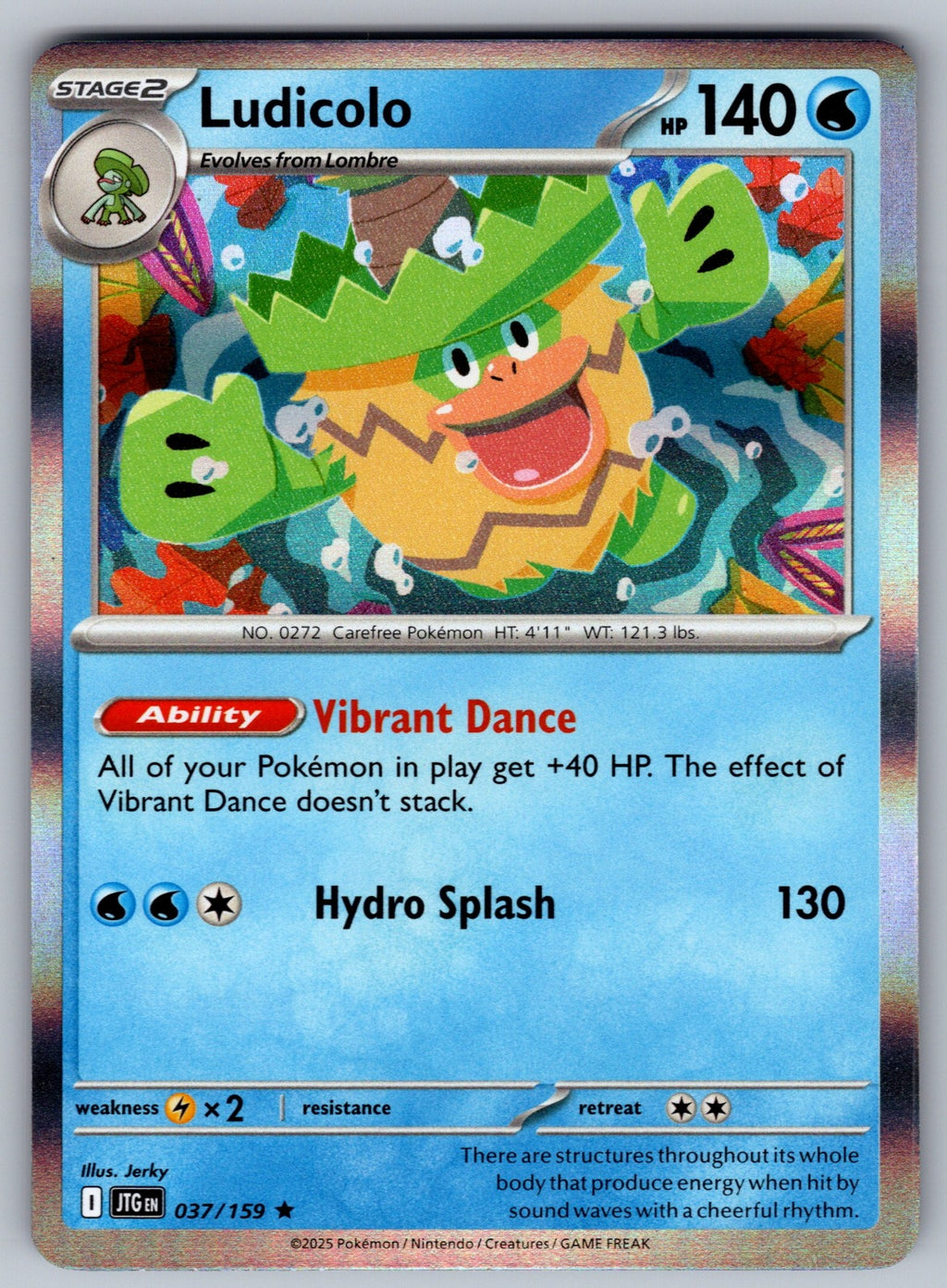Ludicolo Holo Rare SV09: Journey Together 037/159 NM 2025