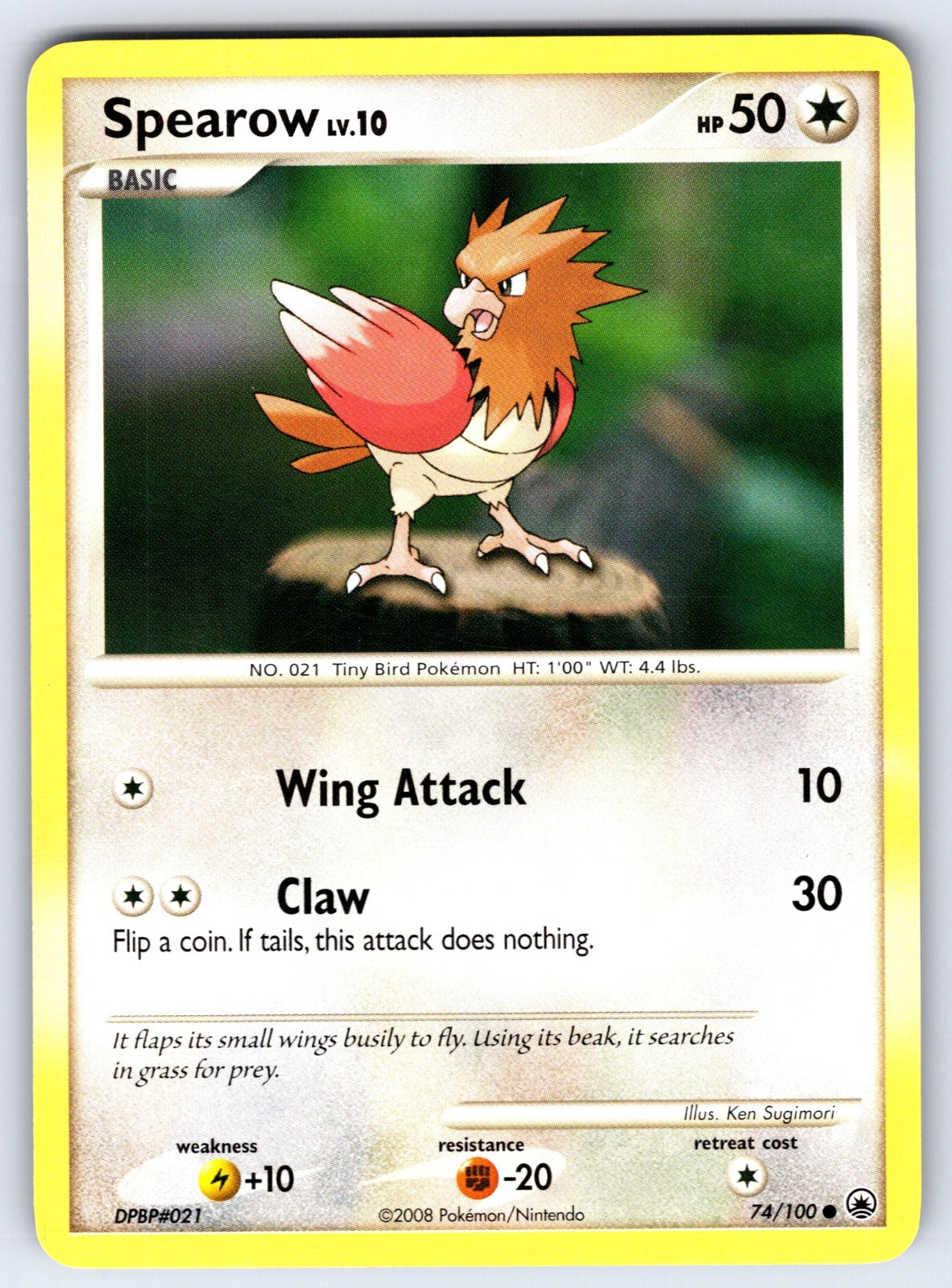 Spearow Common Majestic Dawn 74/100 LP 2008