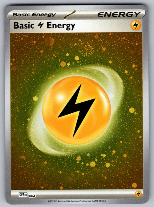 Basic Lightning Energy (Cosmos Holo) Holo Common SVE: Scarlet & Violet Energies 