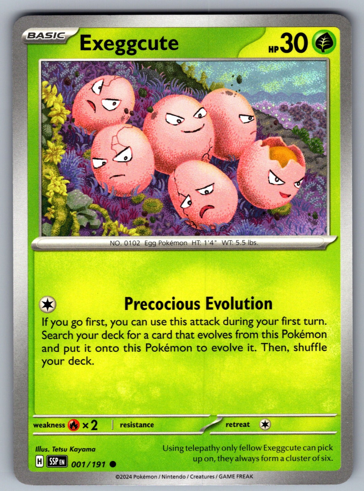 Exeggcute Common SV08: Surging Sparks 001/191 NM 2024