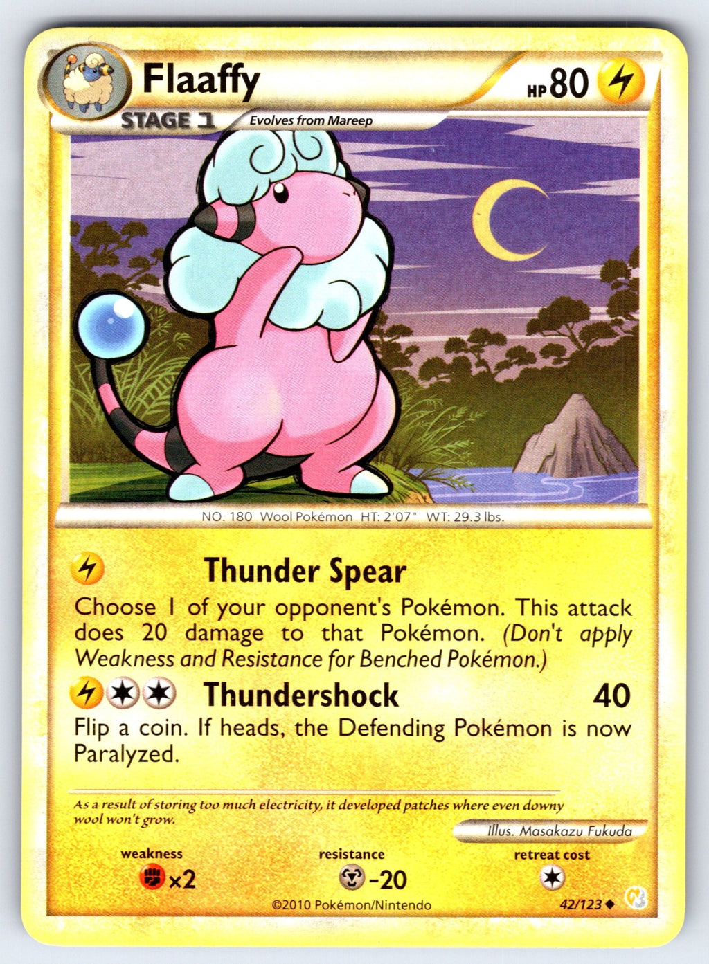 Flaaffy Uncommon HeartGold SoulSilver 42/123 LP 2010