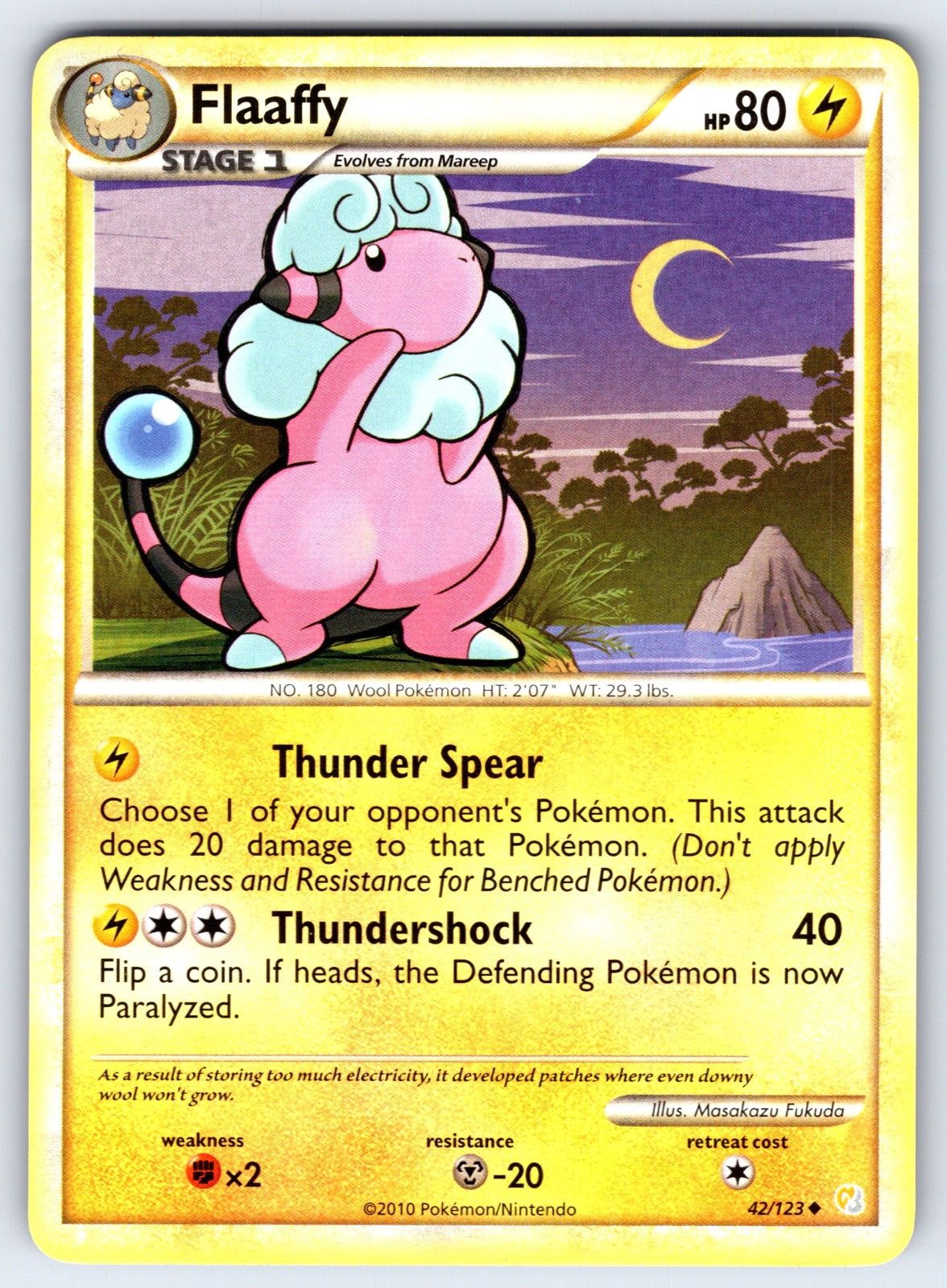 Flaaffy Uncommon HeartGold SoulSilver 42/123 LP 2010