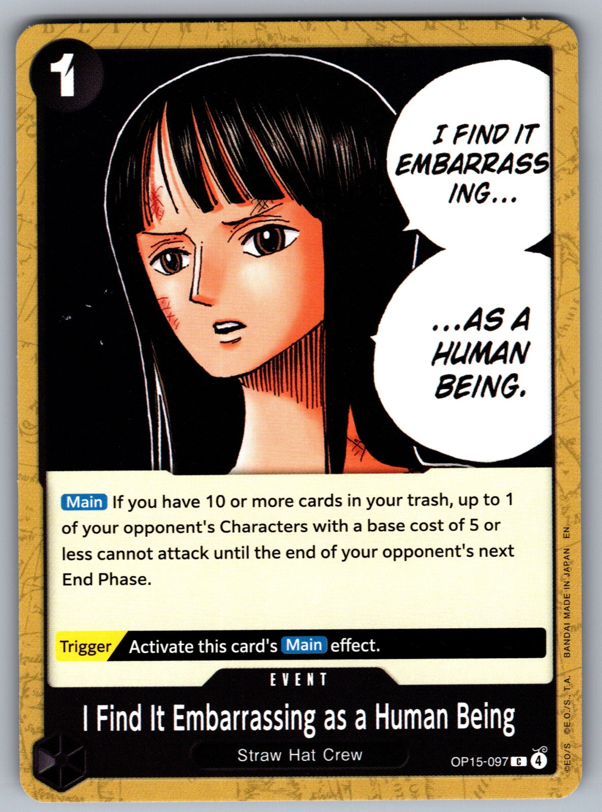 I Find It Embarrassing as a Human Being C Adventure on Kami's Island OP15-097 NM
