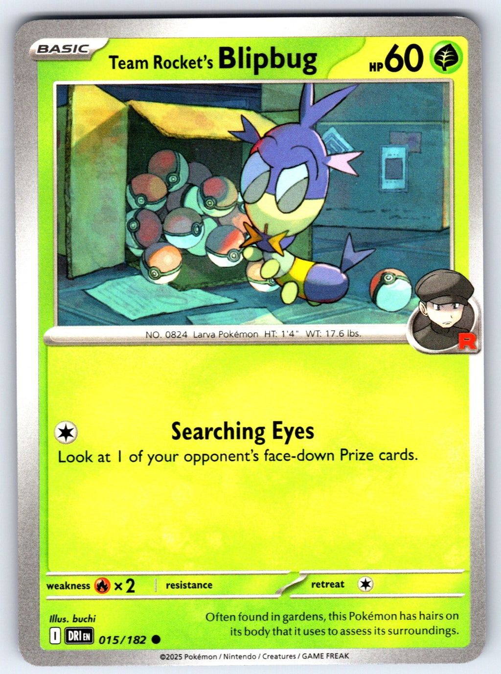 Team Rocket's Blipbug Common SV10: Destined Rivals 015/182 NM 2025