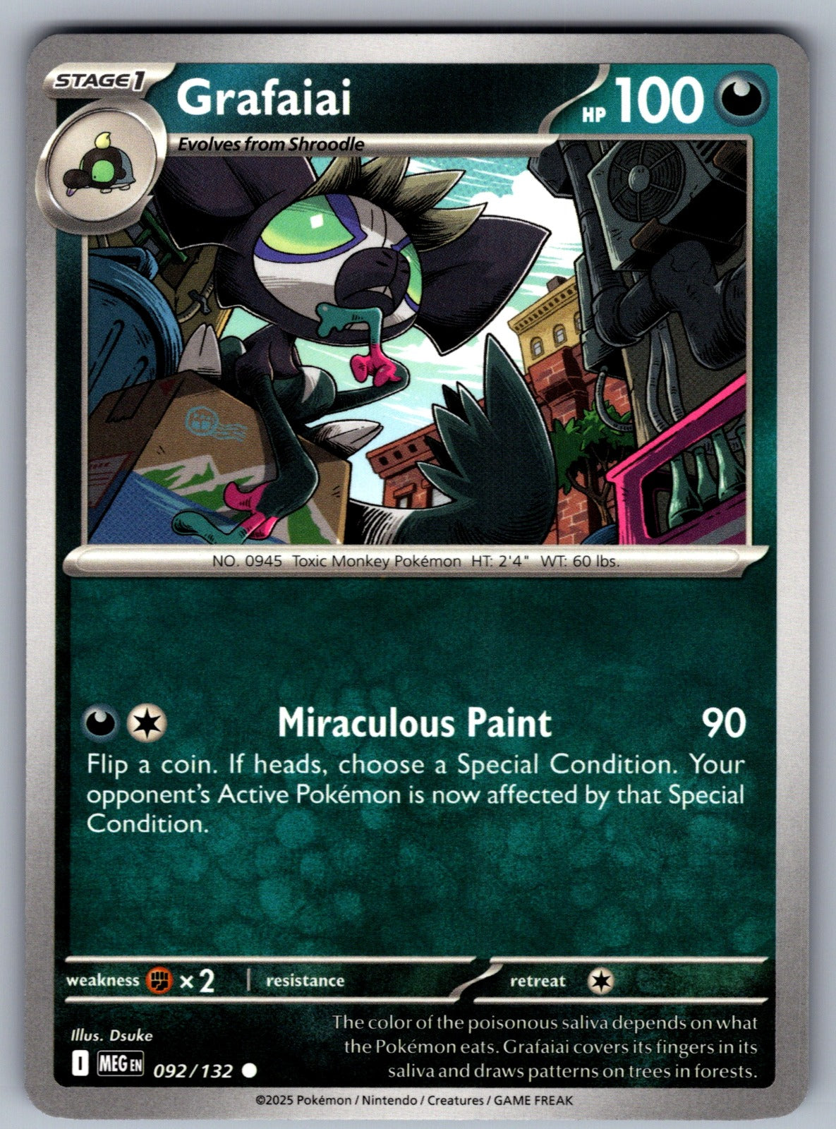 Grafaiai Common ME01: Mega Evolution 092/132 NM 2025