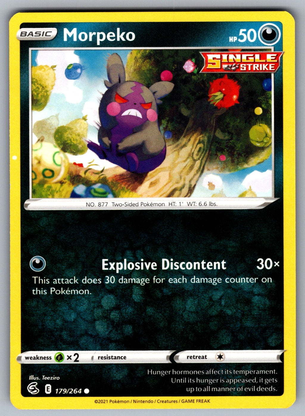 Morpeko (179) Common SWSH08: Fusion Strike 179/264 NM 2021