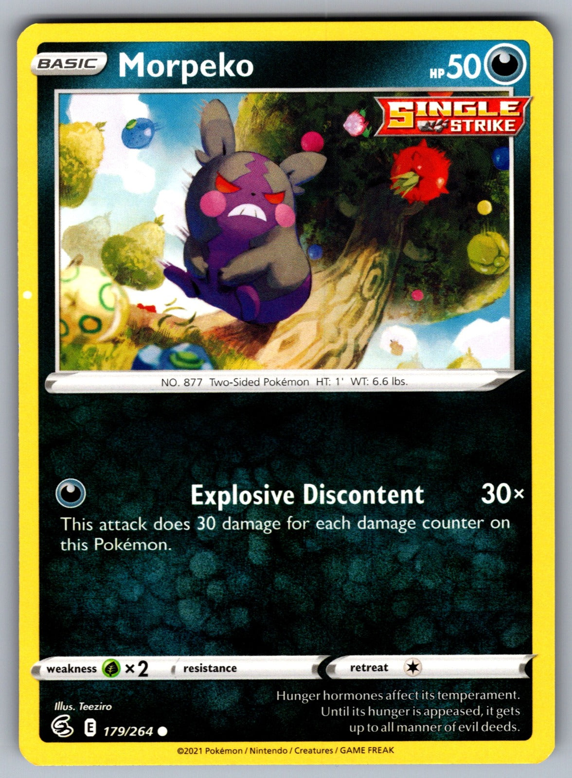 Morpeko (179) Common SWSH08: Fusion Strike 179/264 NM 2021