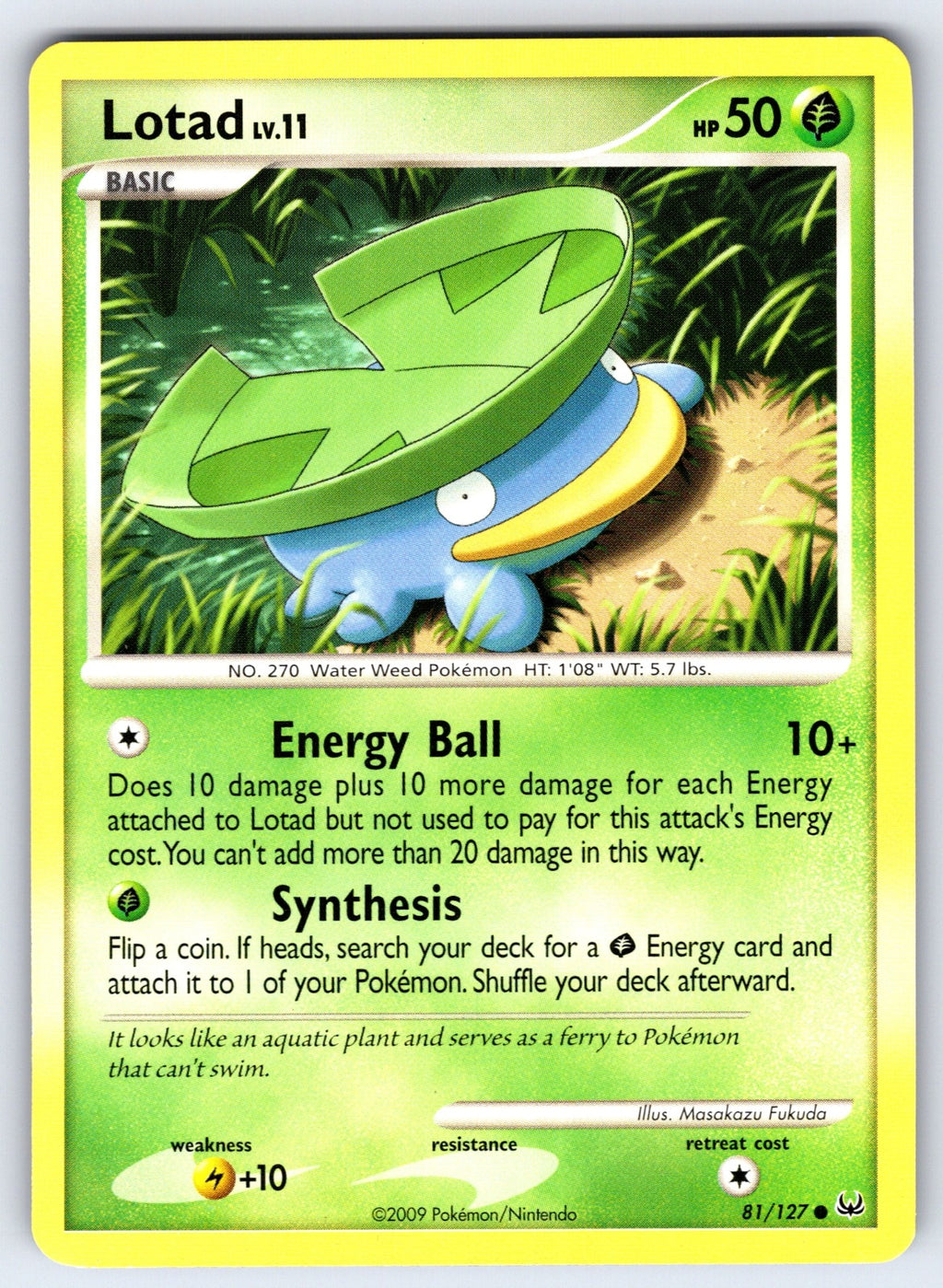 Lotad Common Platinum 81/127 LP 2009