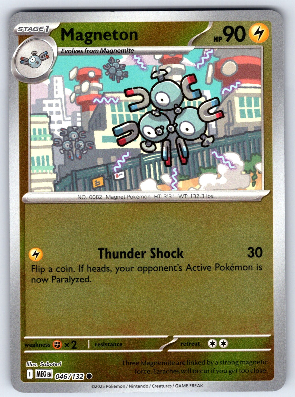 Magneton Reverse Holo Common ME01: Mega Evolution 046/132 NM 2025
