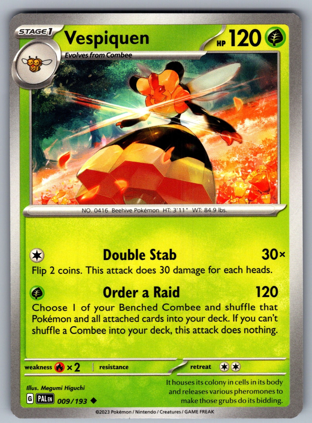 Vespiquen Uncommon SV02: Paldea Evolved 009/193 NM 2023
