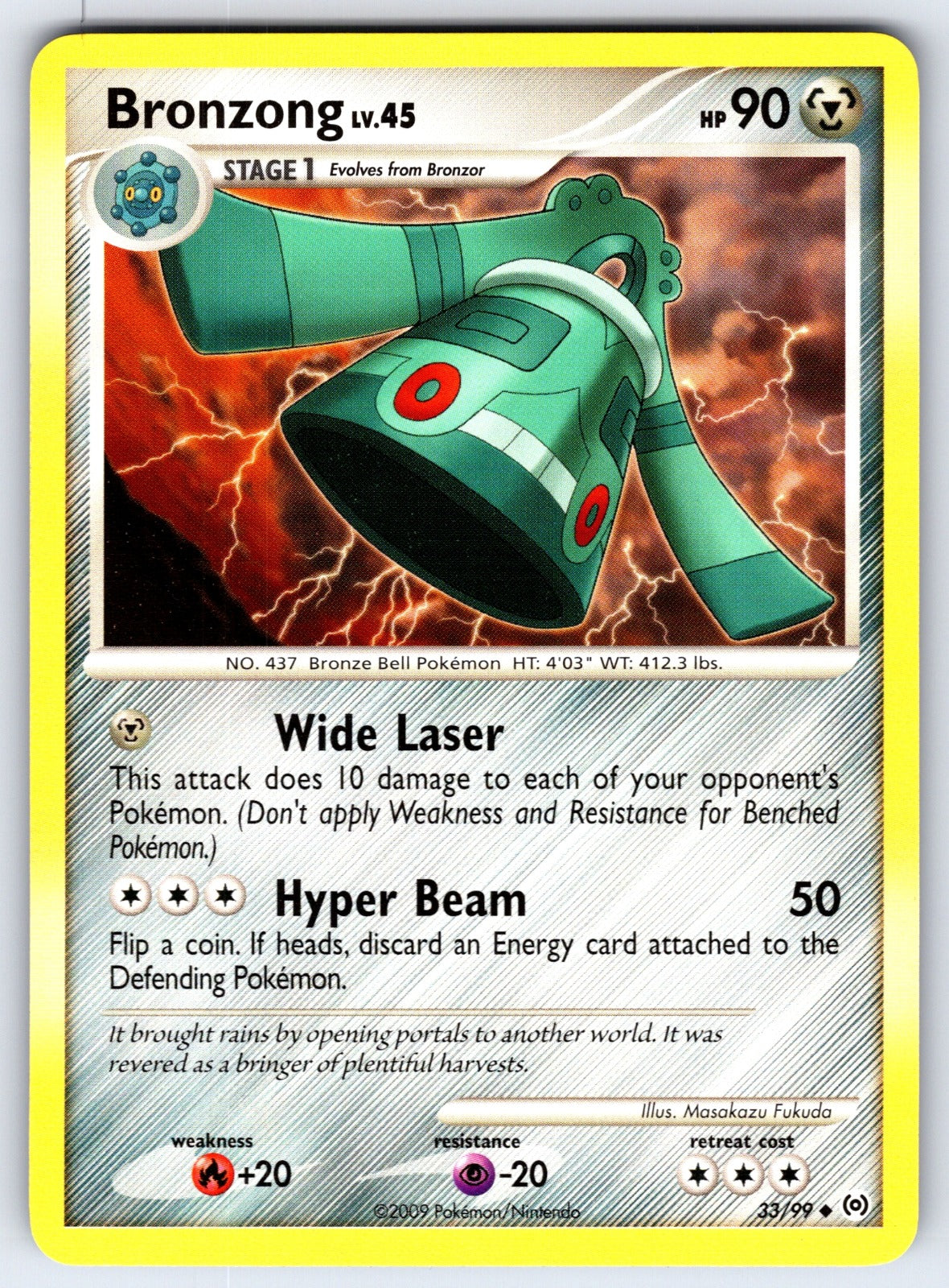 Bronzong (33) Uncommon Arceus 33/99 LP 2009
