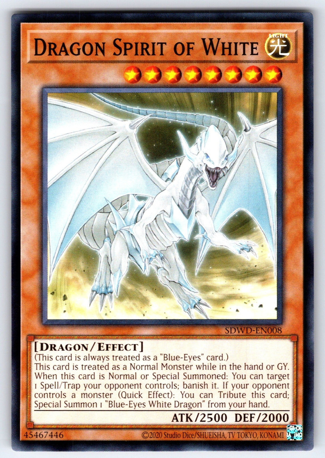 Dragon Spirit of White Unlimited Common Structure Deck: Blue-Eyes White Destiny 