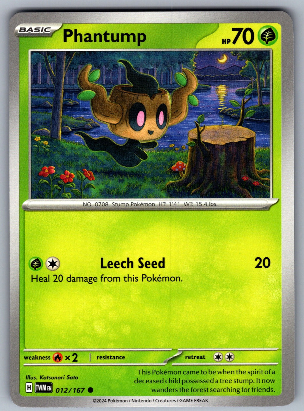 Phantump Common SV06: Twilight Masquerade 012/167 NM 2024