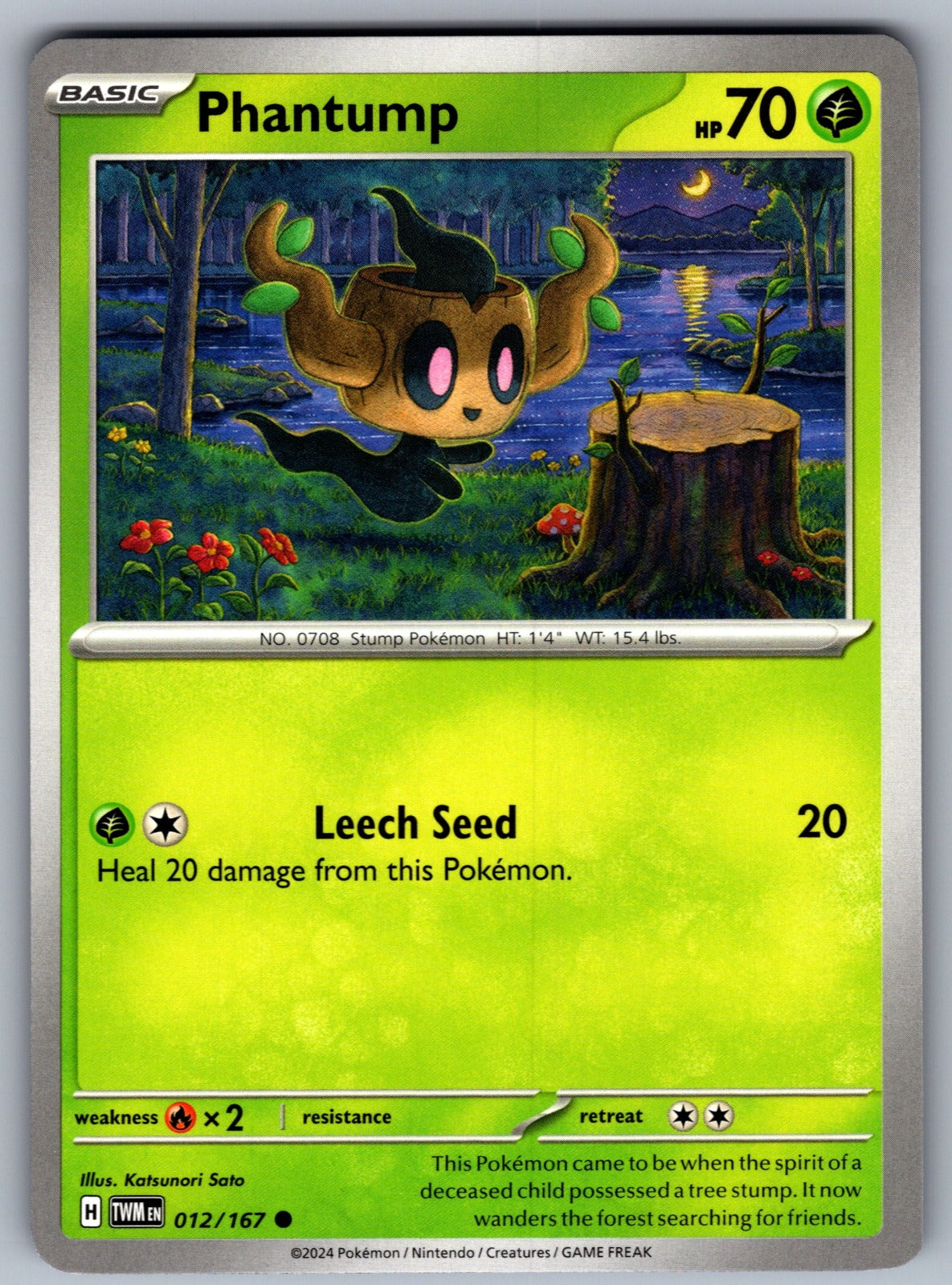 Phantump Common SV06: Twilight Masquerade 012/167 NM 2024