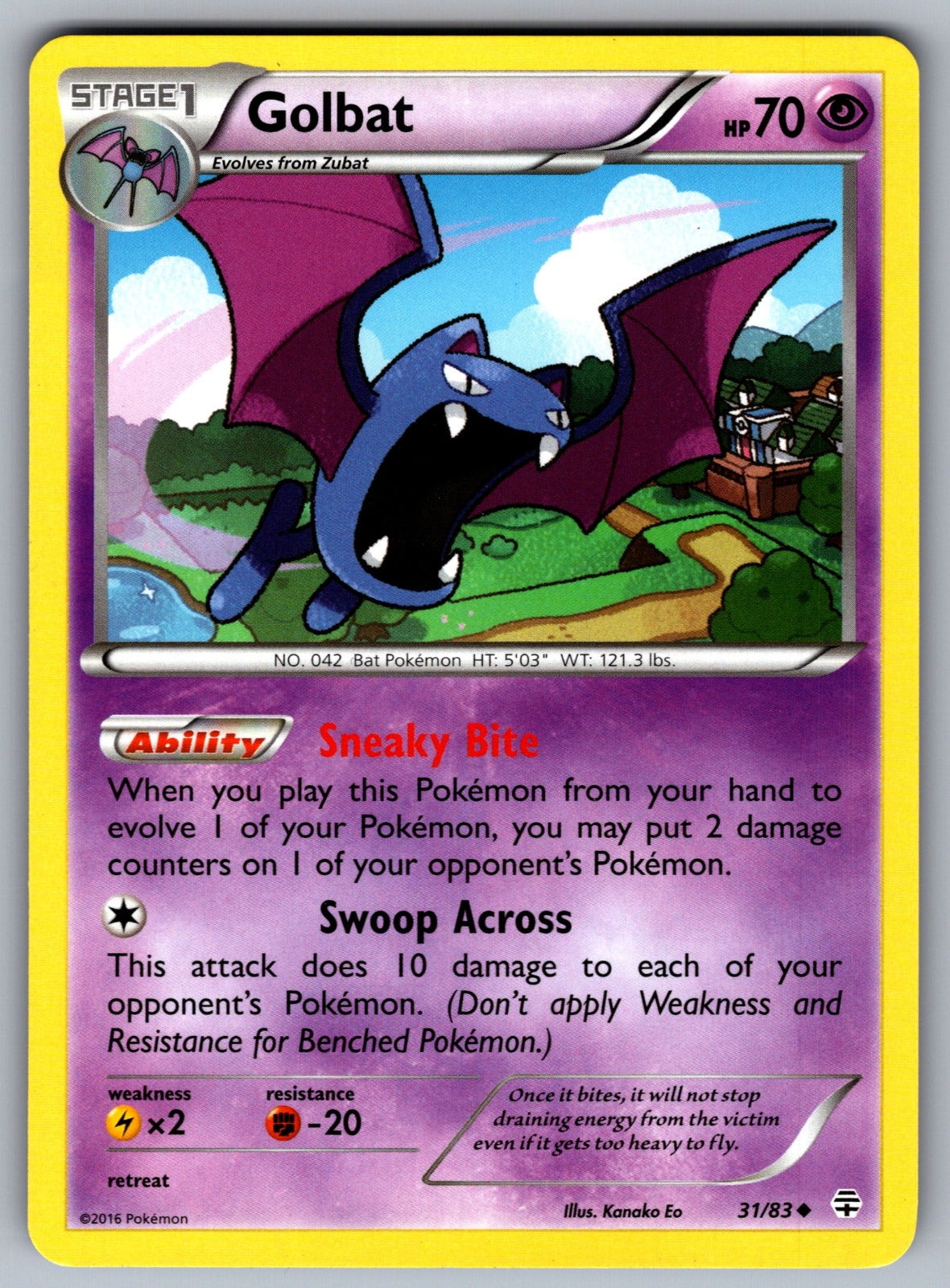 Golbat Uncommon Generations 31/83 LP 2016
