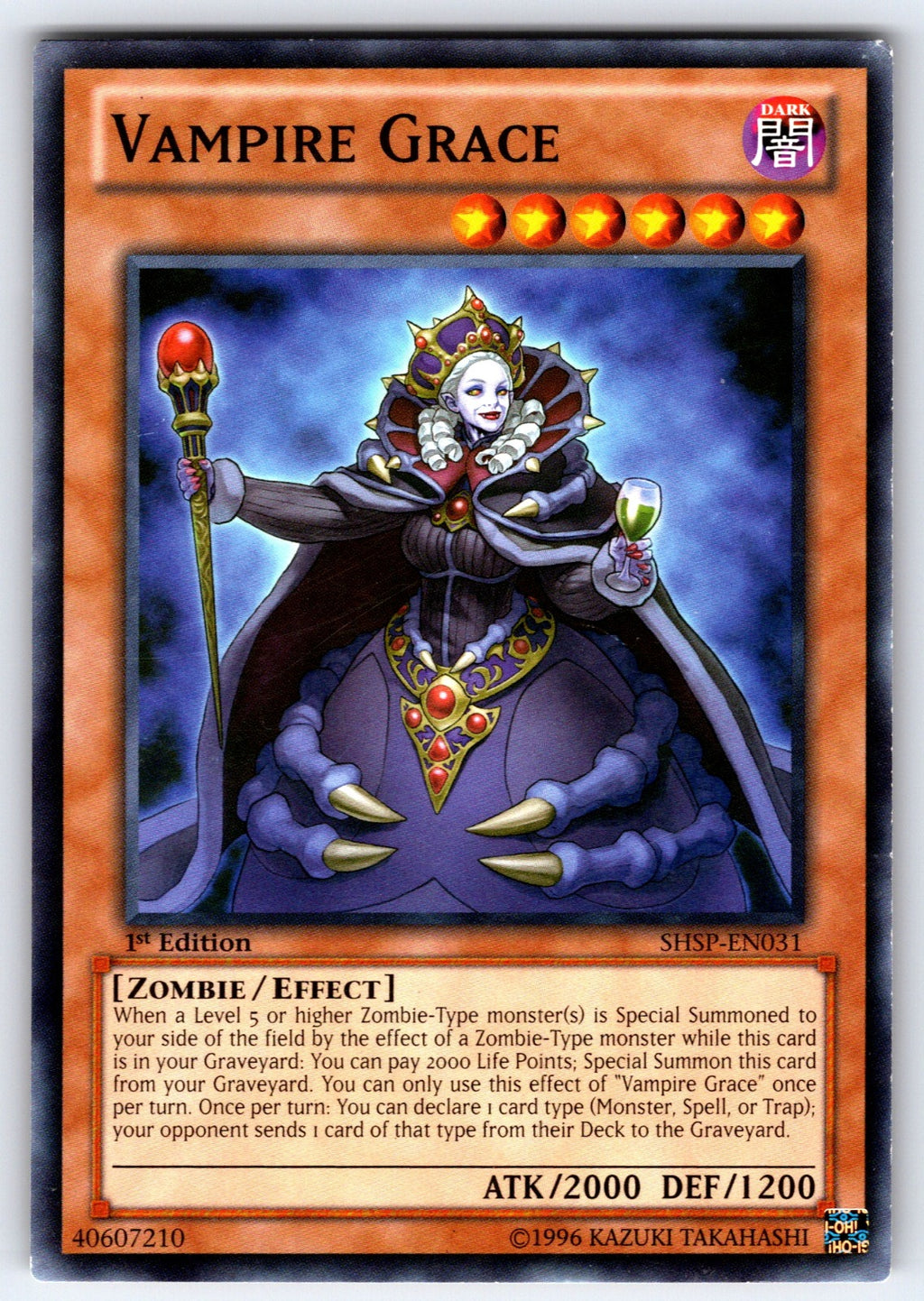 Vampire Grace 1st Edition Common Shadow Specters SHSP-EN031 LP 2013
