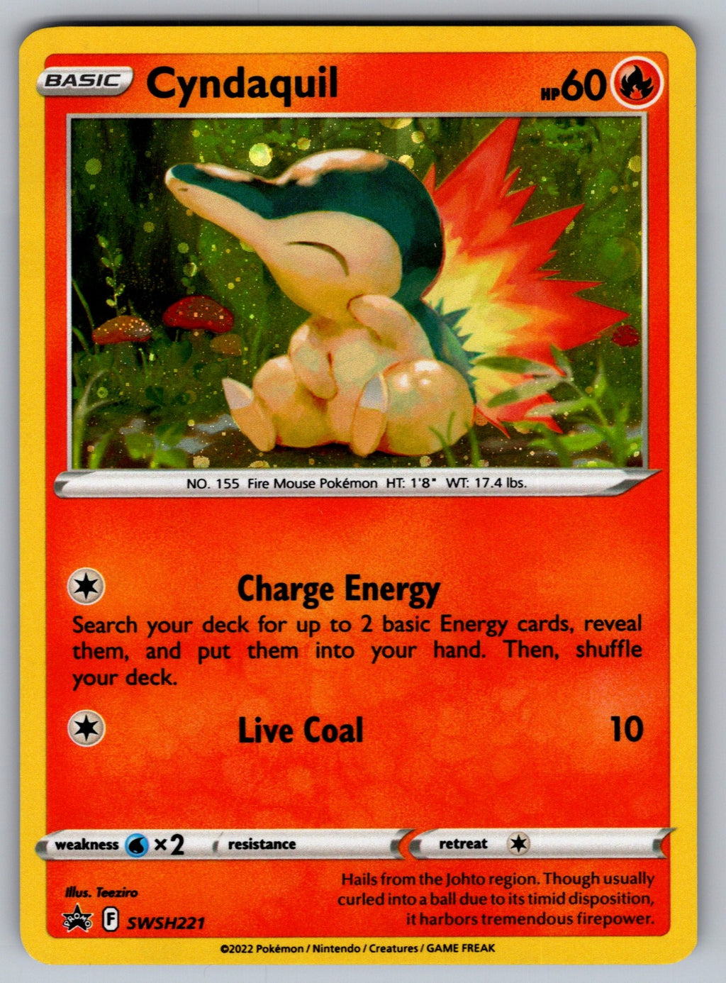 Cyndaquil Holo Promo SWSH: Sword & Shield Promo Cards SWSH221 NM 2019