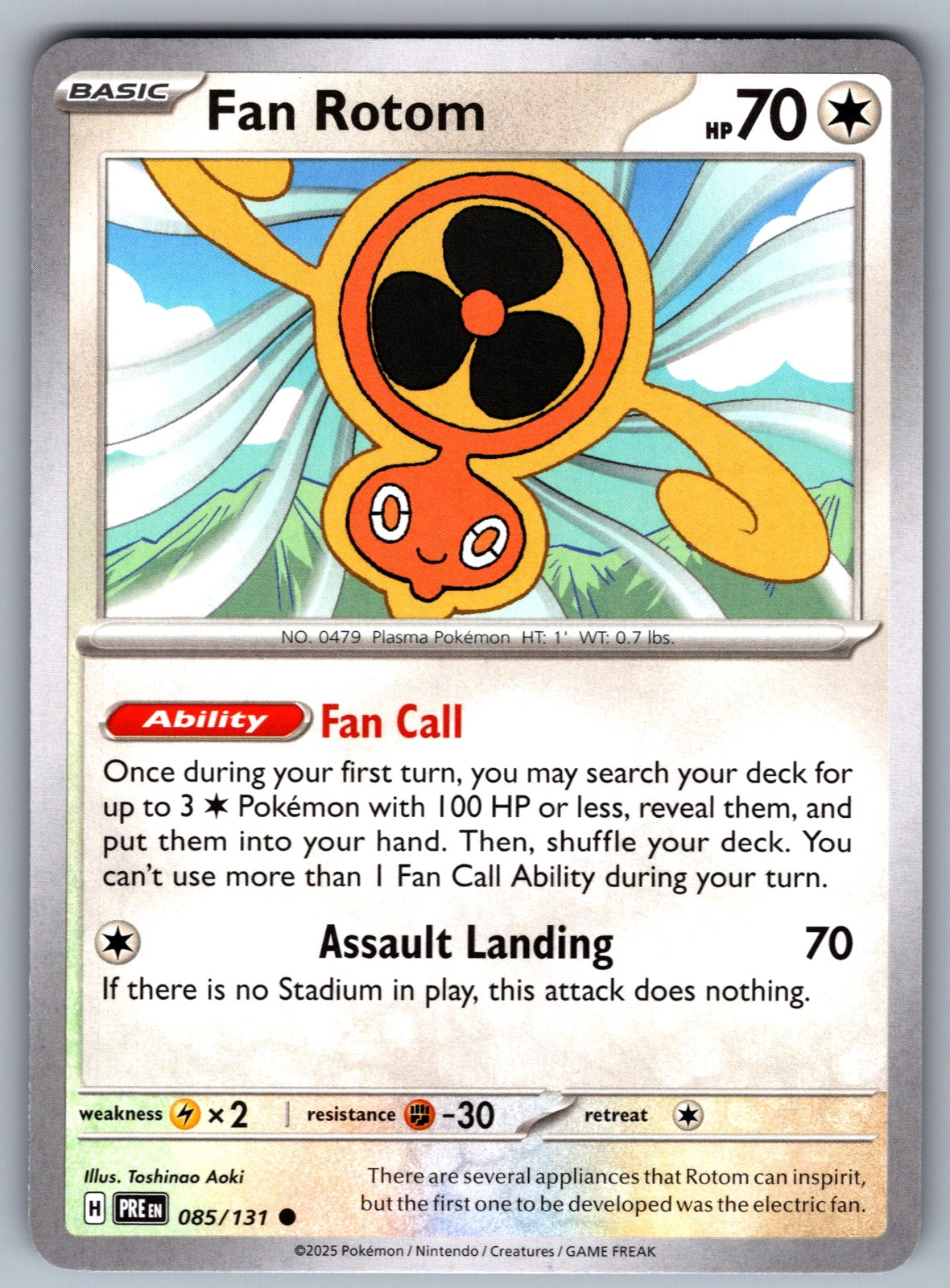 Fan Rotom Common SV: Prismatic Evolutions 085/131 NM 2025