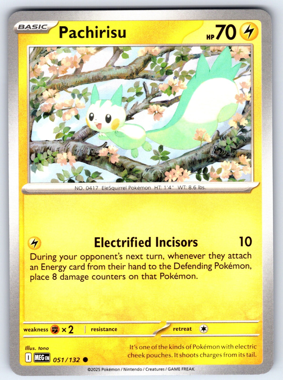 Pachirisu Common ME01: Mega Evolution 051/132 NM 2025