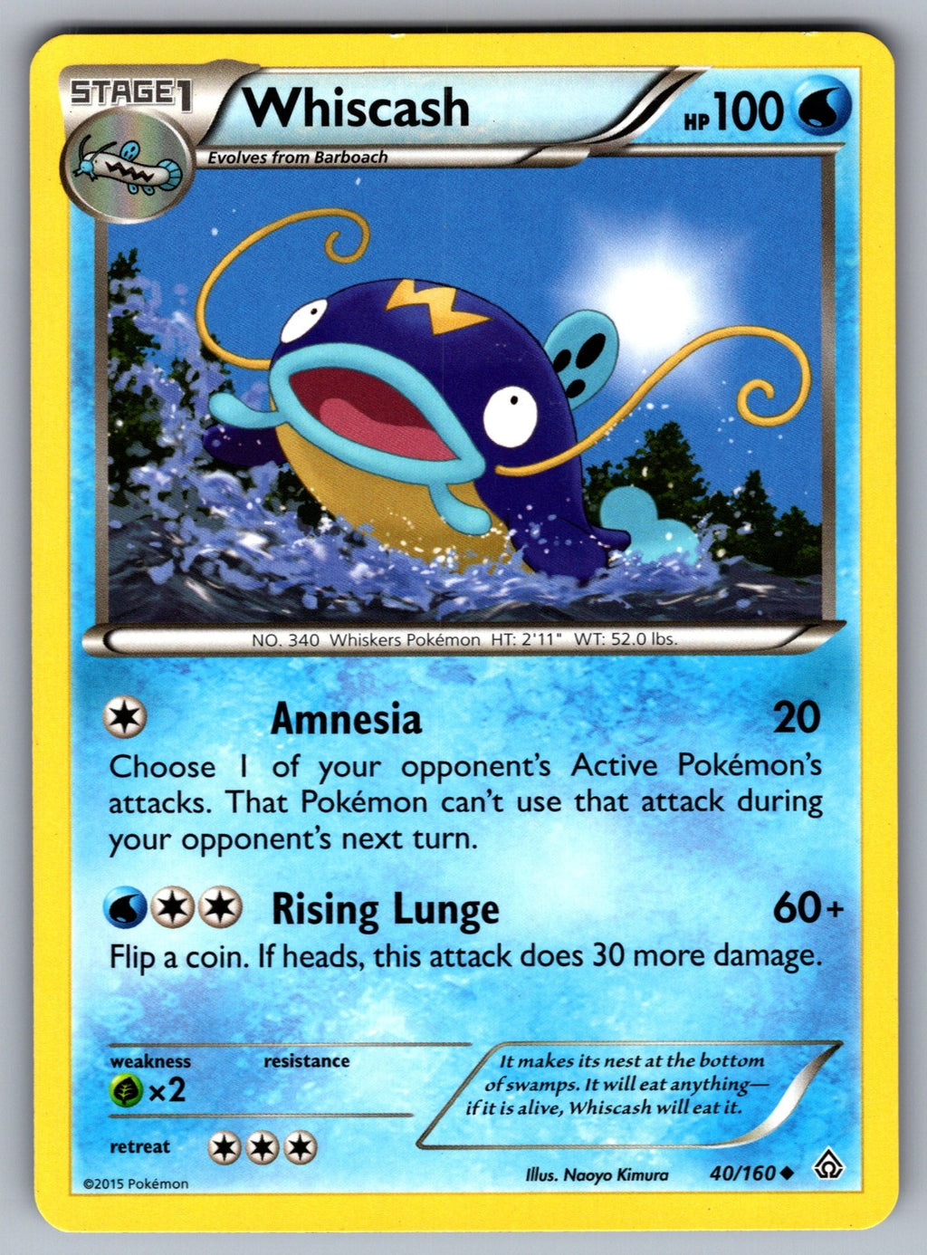 Whiscash Uncommon XY - Primal Clash 40/160 LP 2015
