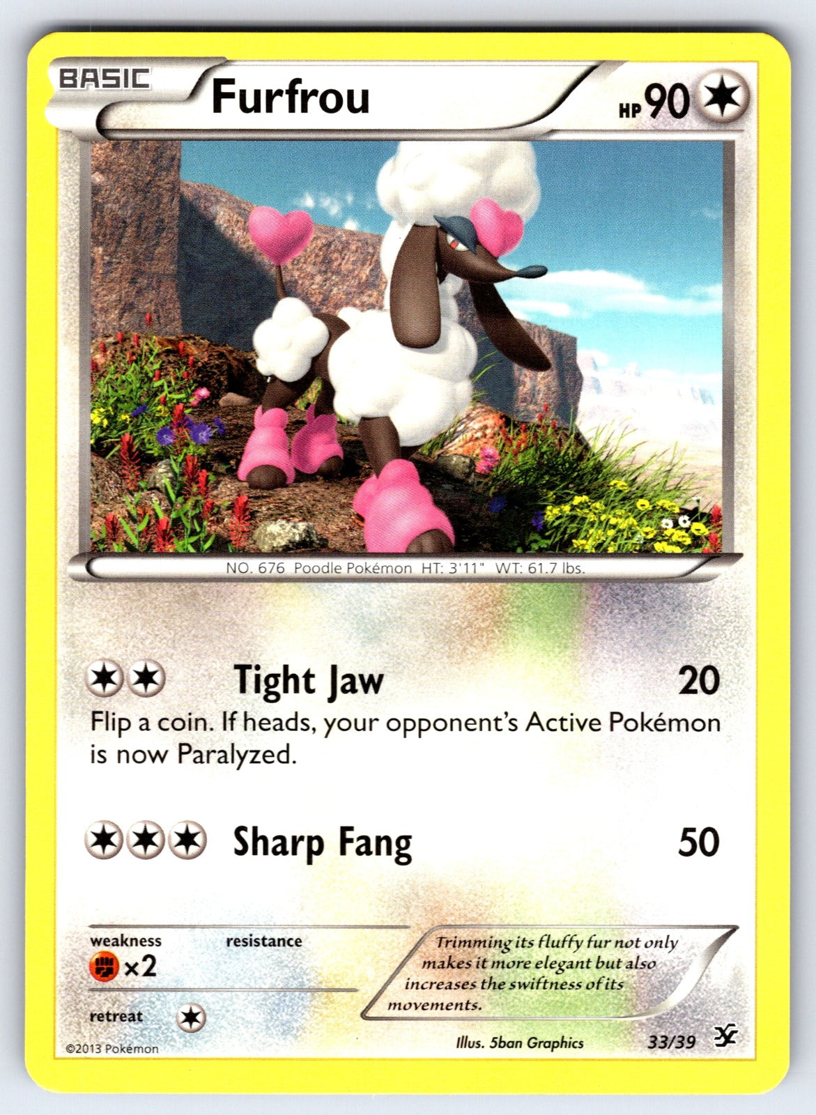 Furfrou Uncommon XY - Flashfire 87/106 LP 2014