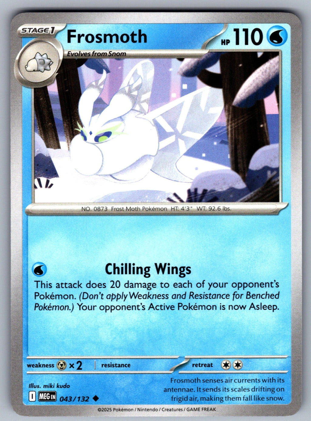 Frosmoth Uncommon ME01: Mega Evolution 043/132 NM 2025