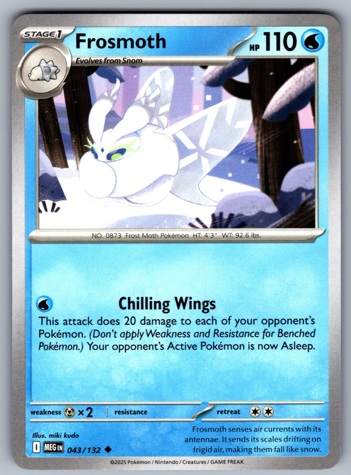 Frosmoth Uncommon ME01: Mega Evolution 043/132 NM 2025