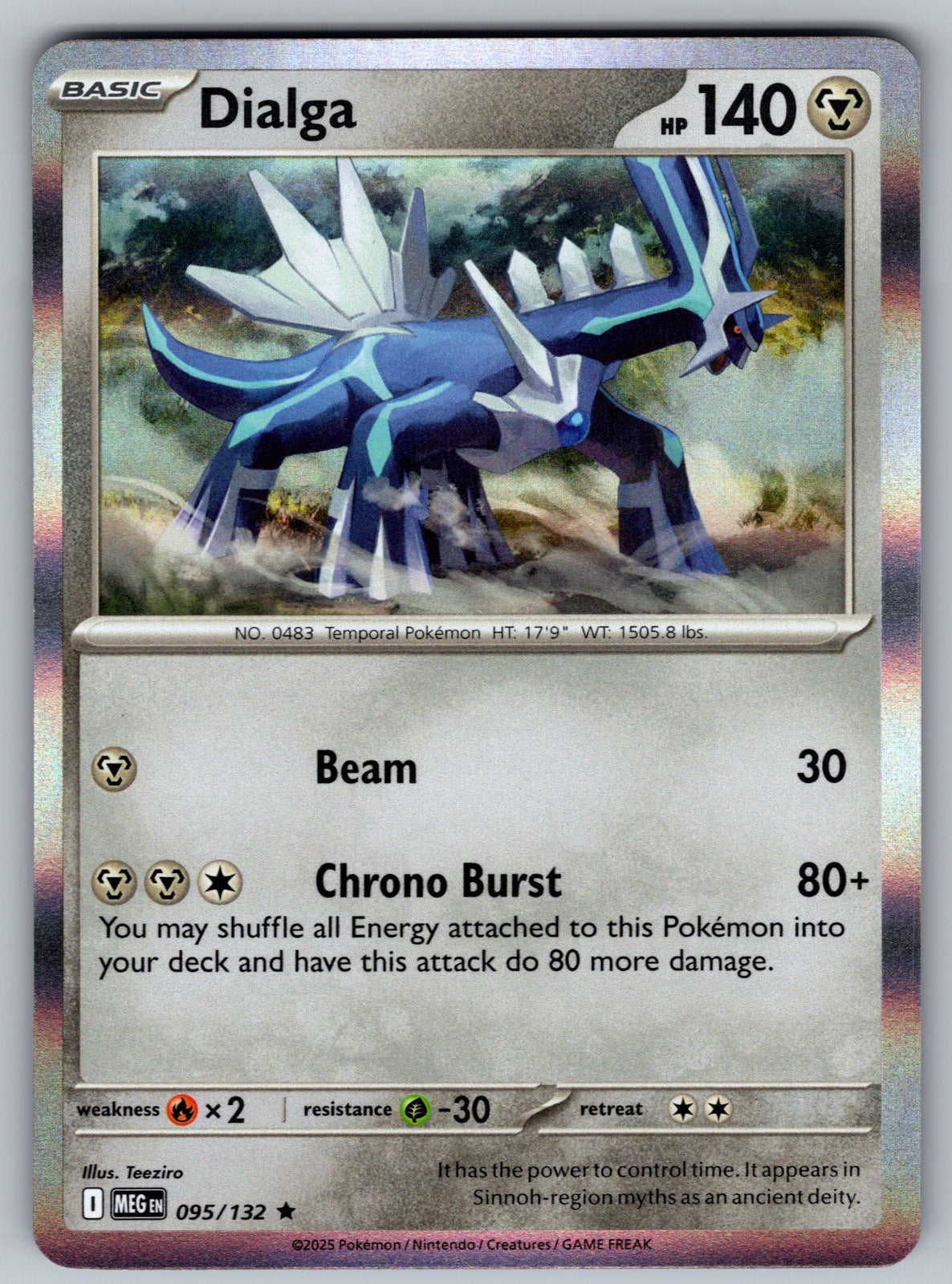 Dialga Holo Rare ME01: Mega Evolution 095/132 NM 2025