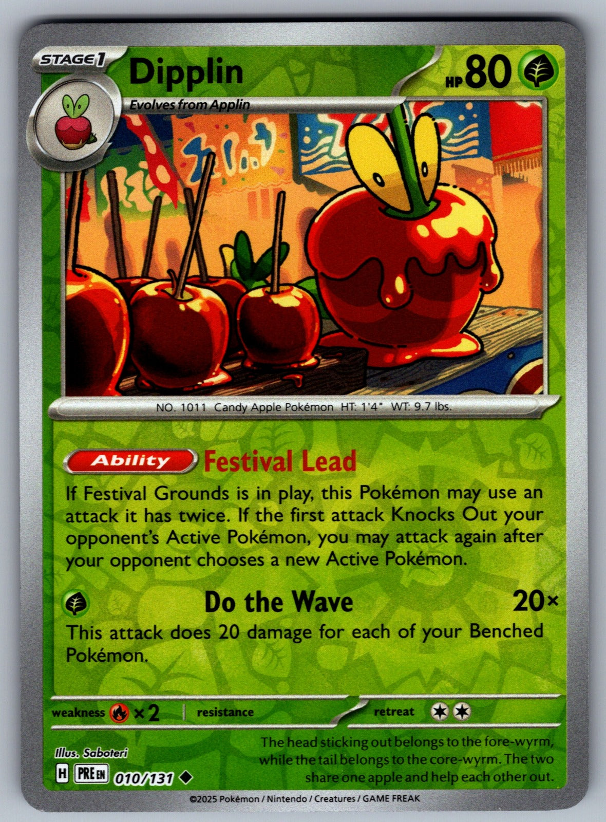 Dipplin Reverse Holo Uncommon SV: Prismatic Evolutions 010/131 NM 2025