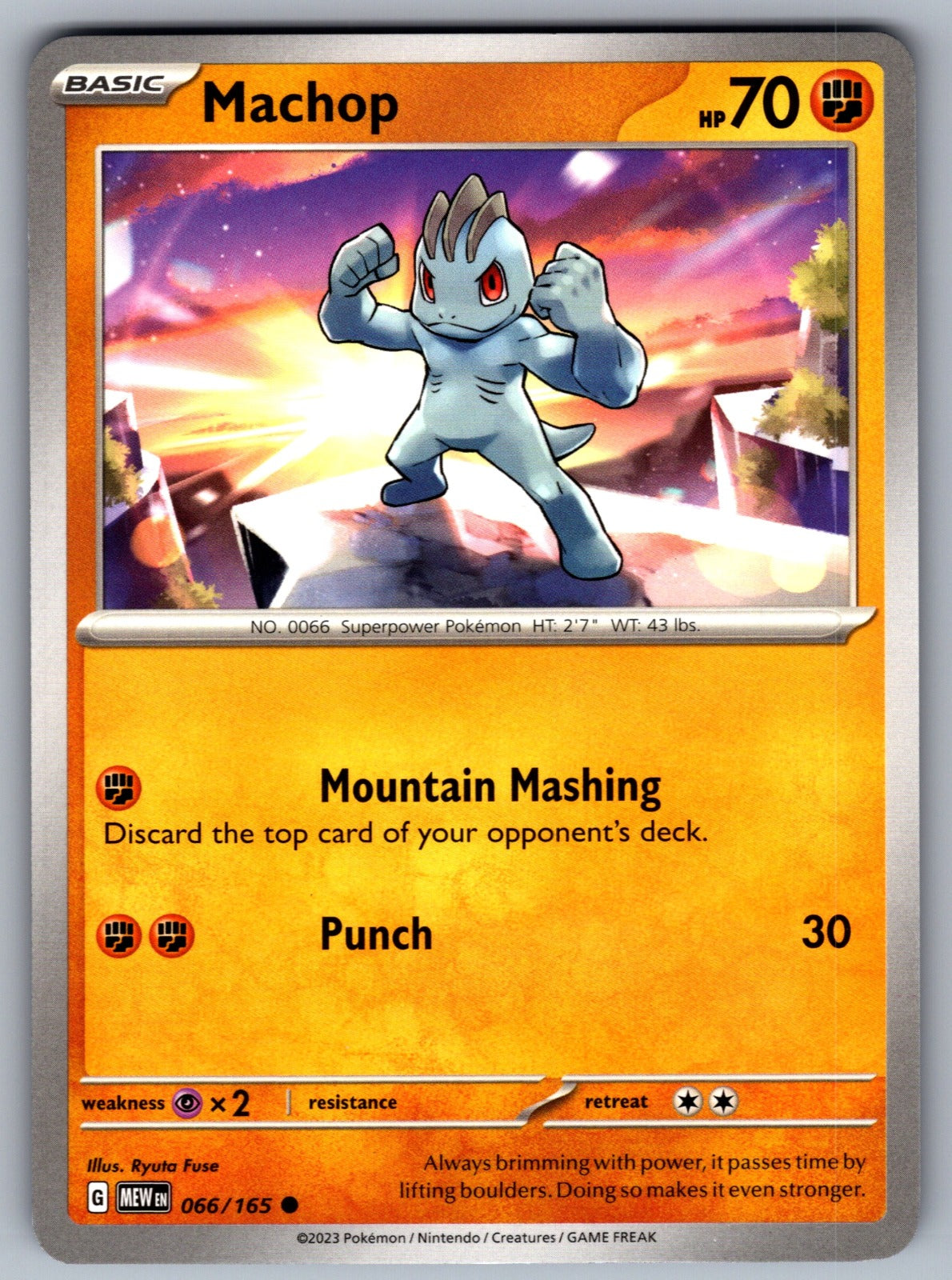 Machop Common SV: Scarlet & Violet 151 066/165 NM 2023