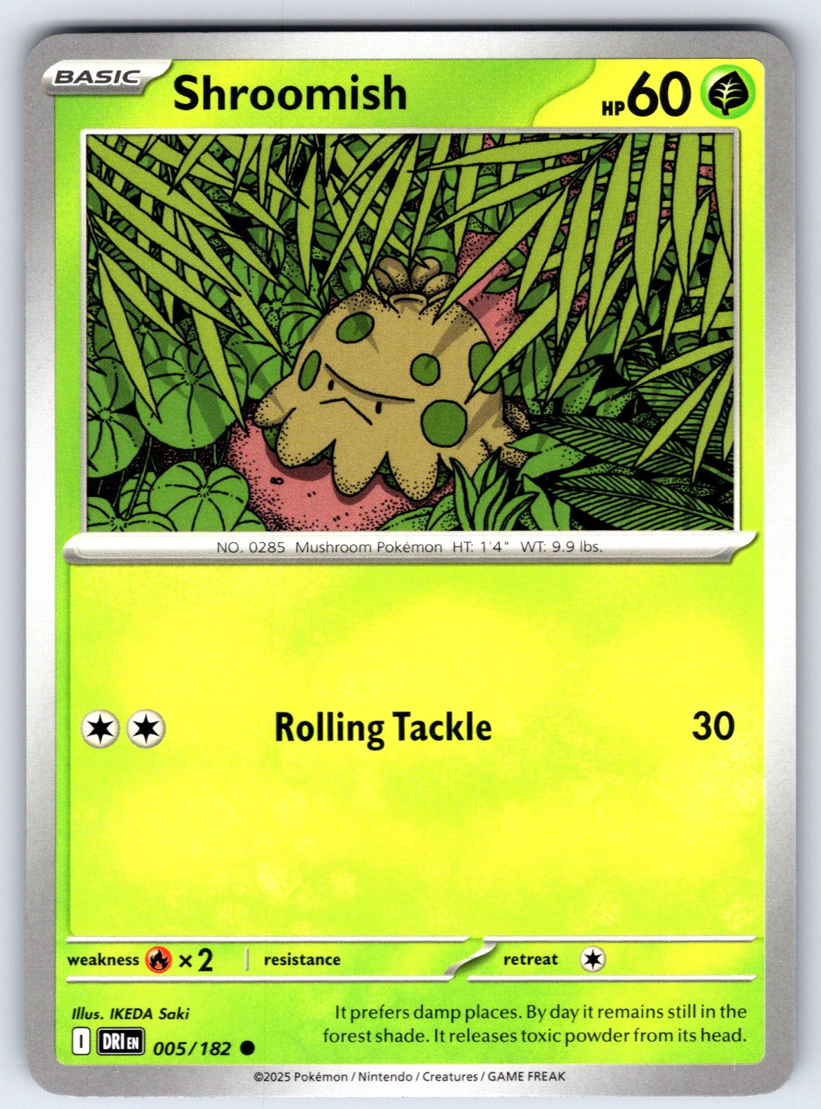 Shroomish Common SV10: Destined Rivals 005/182 NM 2025