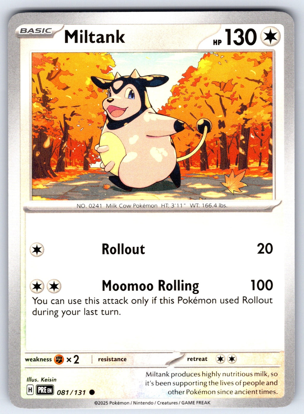 Miltank Common SV: Prismatic Evolutions 081/131 NM 2025